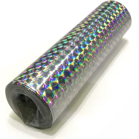 Serpentin Holografisk Sølv 18x4m