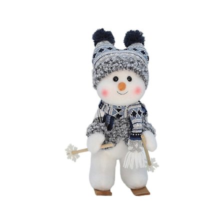 Jul Snögubbe Docka med Hatt Kollektion Party Söt Mjuk Julfigur Stil A[D]