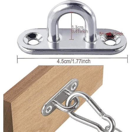 8 stk. Rustfrit Stål Krog Vægholder Til Tung Last 5x2cm