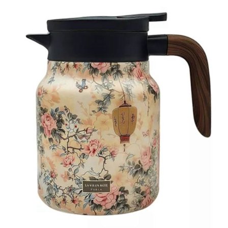 Isoleret tekande med indbygget si, bærbar rejse-termokande til hjemmet og rejser