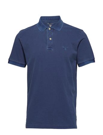 D2. Sunfaded Pique Ss Rugger Polos Short-sleeved Sininen GANT