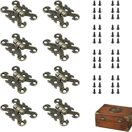 Antikke skabshængsler - Dekorative messinghængsler med skruer - Nem installation