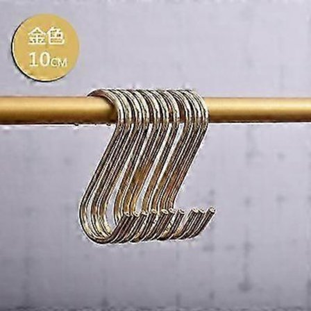 10 st S-formade metallkrokar för klädbutiker, S-järnkrok, klädkrok, klädhängare