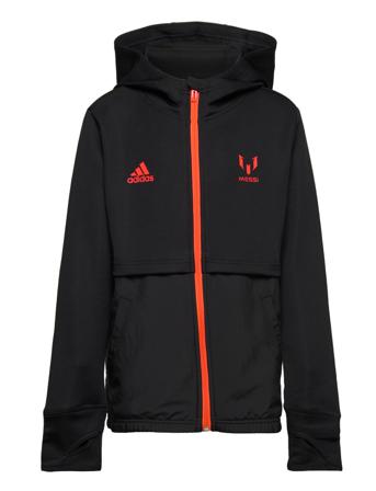 Messi Full-Zip Hoodie Ohut Takki Kuoritakki Musta Adidas Performance