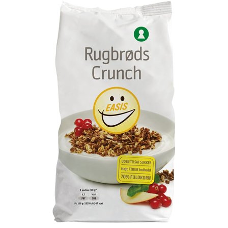 EASIS Rugbrøds Crunch 350 g, Helse & Madvarer, Gryn, Flager & Drys, Drys