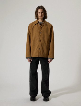 Brixtol Textiles Alfred Faux Suede - Brown - S