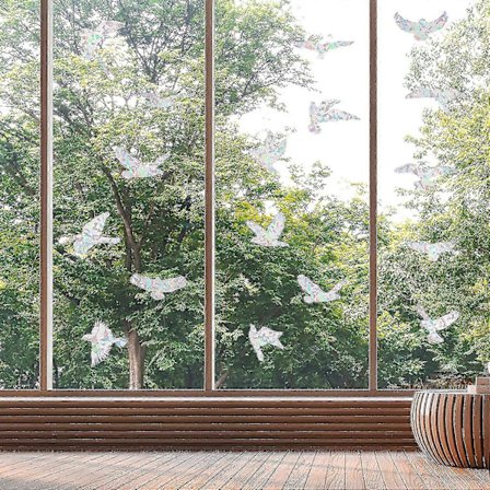 20-pakning vindus- og glassdørkollisjonsvarsel klistremerker, fuglebeskyttelse - Farge