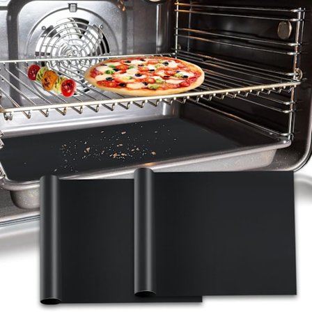 Ovnforinger til bunden af elektrisk og gasovn - Kraftig nonstick måtte, 2 pakker, 40 cm x 50 cm