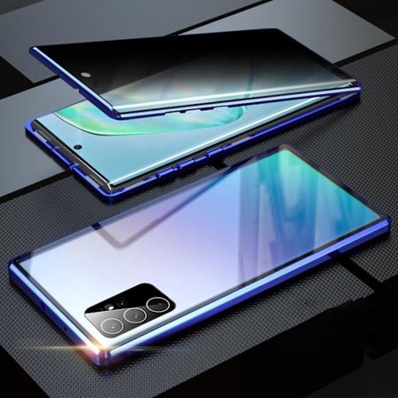 Anti-peep Magnetic Case-kompatibel, dobbeltsidig beskyttelsesdeksel i herdet glass