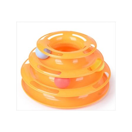 Intelligent kæledyr legetøj kat skør bold interaktivt spil disk spil disk tre-lags drejeskive sjovt kattelegetøj