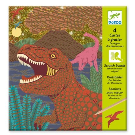 Djeco - Scratch Card - When Dinos Reigned - Litenleker