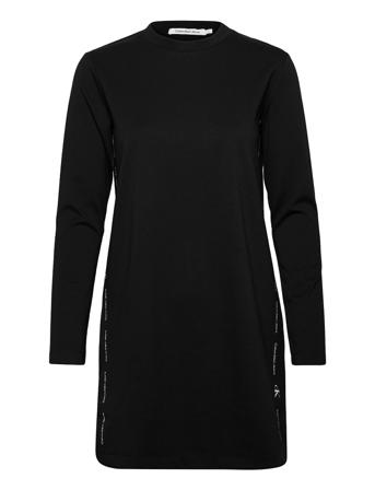 Side Repeat Logo Milano Dress Kort Kjole Svart Calvin Klein Jeans