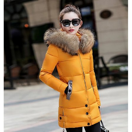 Naisten Lämmin Talvitakki Hupullinen Kevyt Pehmustettu Untuvatakki