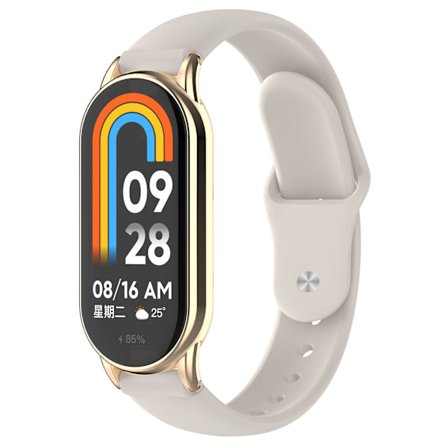Silikonarmband för Xiaomi Mi Band 8/9 (Armband + Anslutningsdon) - Bekvämt och flexibelt armband för din smartklocka