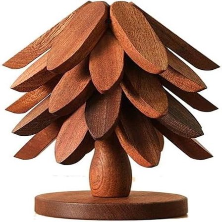 Bambusunderlag med isolasjon – Varmebestandig bordbeskyttelse i tre-design