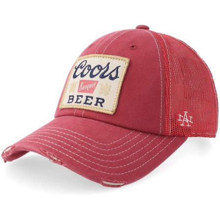 American Needle - Rood trucker Cap - Coors Beer Red Orville Trucker @ Hatstore