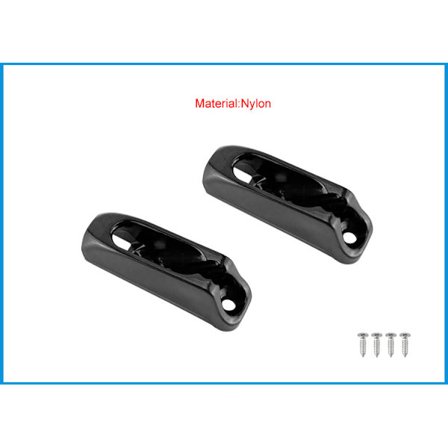 Svart nylon fastklemme selvlåsende tau snor strammer løper for utendørs sikkerhet kanopadling kajakk surfing båt tilbehør 4 stk