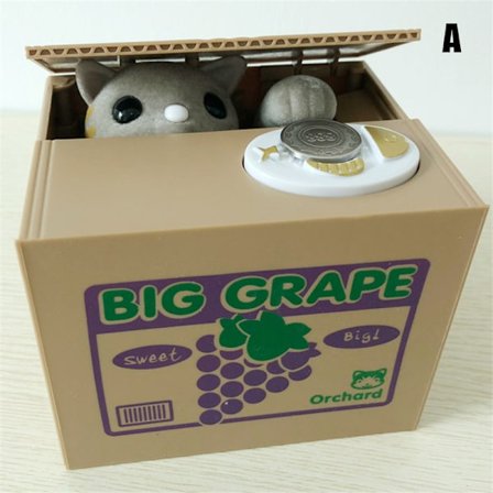 Katt Stjäl Pengar Bank Barn Spargris leksak Elektrisk Myntbank För Pengar Sparande Julklapp Till Pojkar Flickor