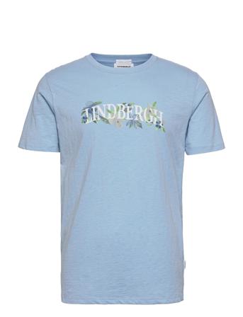 Printed Slub Tee S/S Blue Lindbergh