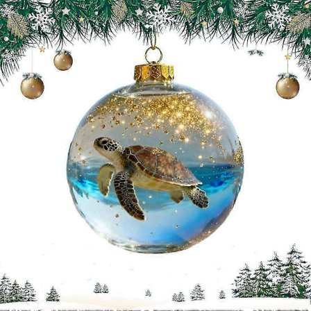 2026 Meri- ja metsäelämän lasikoristekokoelma, elävä käsintehty 3D-eläinkoriste, joulukuusen huoneen sisustukseen, loma-koristeet, kimalteleva