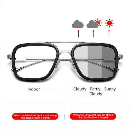 Tony Stark Luksus Herre Pilot Solbriller Mandlige Polariserede Fotokromiske Solbriller Metal Kørebriller Chauffør Briller Oculos De Sol