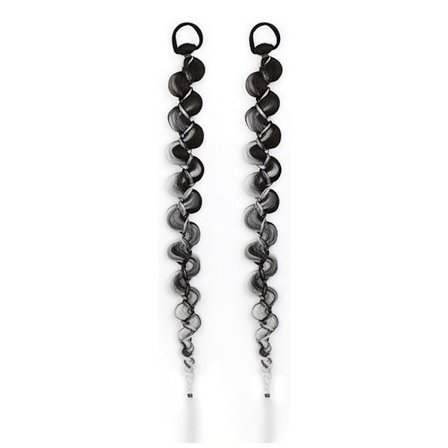 Lange Boksefletter Parykk Bubble Braid A 2STK A 2STK