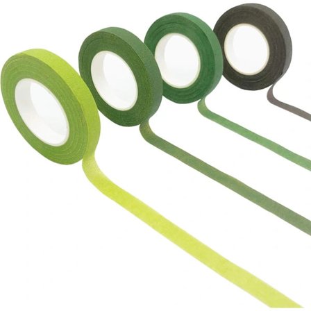 4 ruller blomstertape, selvklæbende vandtæt tape til blomsterindpakning til buketstængler DIY-håndværk (4 farver)