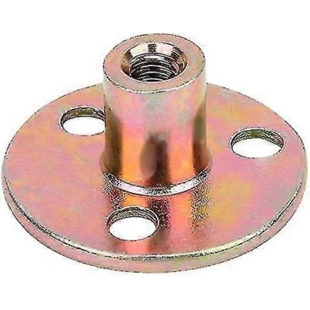 5 stk. 3-hulls flensmutter M6/m8/m10 3-hulls Brad T-mutter Galvanisert jern Rund base T-mutter(m6) Hy