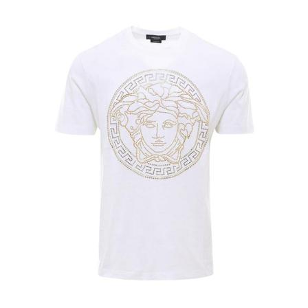 Versace Medusa Head T-Shirt Hvid, Herre T-shirts, Størrelse: XL