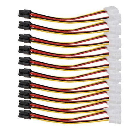 10 st Molex 4-pin till PCI-E PCI Express 6-pin strömomvandlarkabel adapter kontakt strömförsörjning C