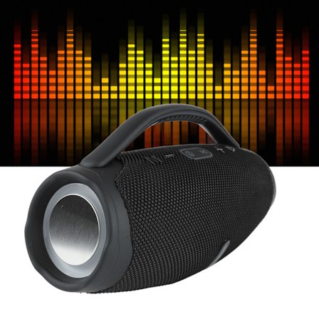 RGB Bluetooth-høyttaler Vanntett Lang Batterilevetid Bærbar Trådløs Bluetooth-høyttaler for Utendørs Svart