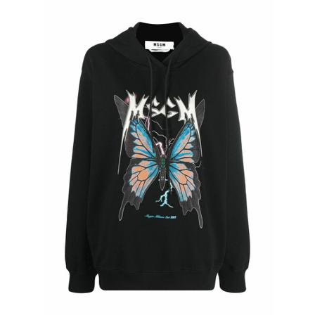 Msgm Hoodies Sort, Dame, Størrelse: XS