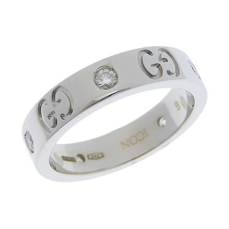 Gucci Vintage, Pre-owned Ring Grijs, Dames, Maat:ONE Size