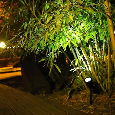 Solcellehave Spotlight Udendørs Vandafvisende 7led Græslampe