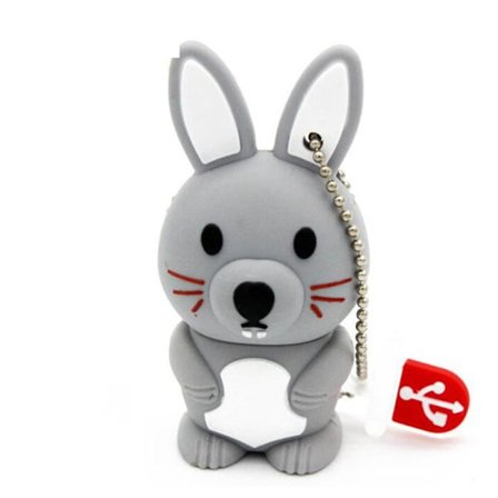 USB Stick 16GB - USB Drev 16GB - Kanin Flash Drev - Kanin USB - Sød Tommelfingerdrev (Kanin)