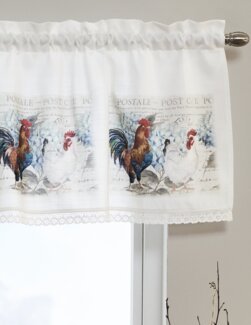 Gardinkappe Påskepar Hvit