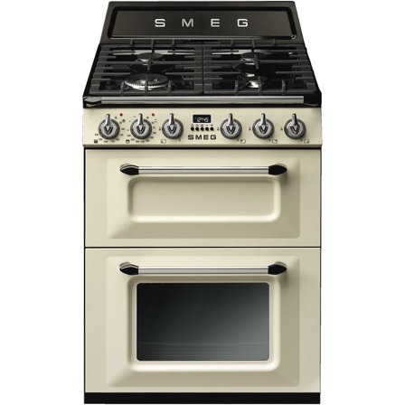 Smeg 60cm Victoria Gaskomfur med 2 Ovne, Creme | KitchenOne