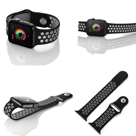 Watch - Sportband - Watchband - 42/44 Mm (svart/vit)
