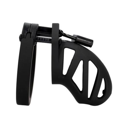 ManCage: Model 23 Silikon, 6,5 cm, sort Svart