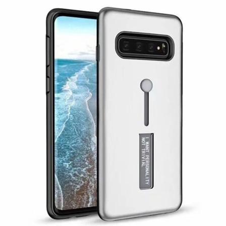 Smart Skal med Silikonring för Samsung Galaxy S10 Plus Silver