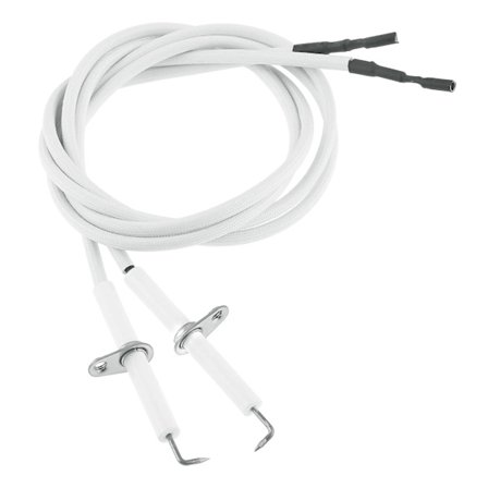 2 st keramiska tändelektroder med 700 mm tändstiftkabel, används för tryckknapps piezo-tändare för gasgrill/eldstad/öppen spis