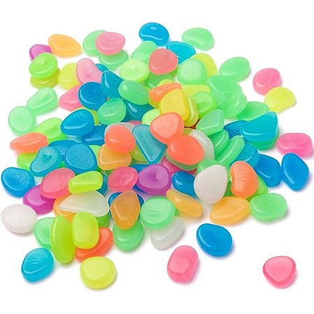 Glow in The Dark Rocks 300Pcs Fargerike Glow Stones, Glowing Rocks for Fish Tank
