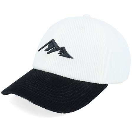 Wild Spirit - White - unconstructed - Cap - 3d Mountain Logo Corduroy Off White/Black Dad Cap - Hatstore