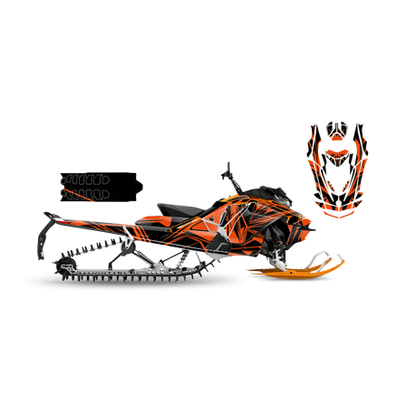 Dekalkit SweTown Real Orange - Ski-Doo MXZ X 850 E-Tec 2017-2017