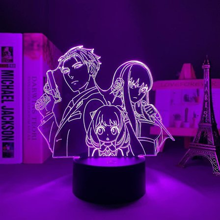 Led Light Anime Spy X Family For Child Bedroom Decoration Lighting Birthday Gift Fans Manga Spy X Family 3d Night Lamp Bedside