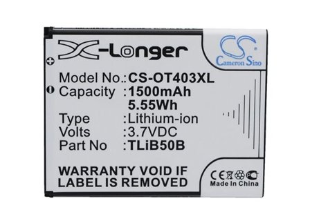 Batteri till SmartPhone, Mobil för Alcatel OT-4030, OT4030D, OT-4030X m.fl.