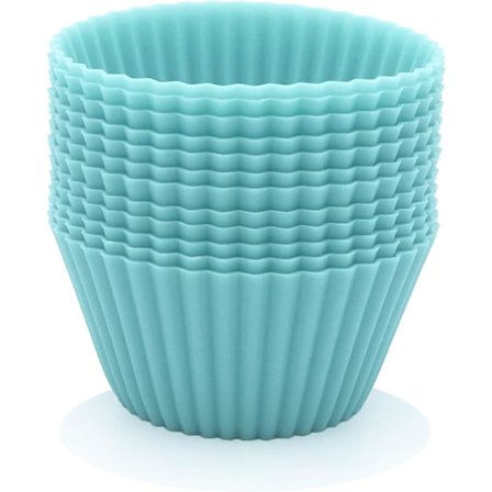 12-pack Återanvändbara Muffinsformar - Premium Silikon, Miljövänlig, B