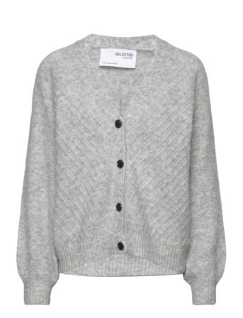 Slfsif Sisse Ls Knit Cardigan B Grey Selected Femme