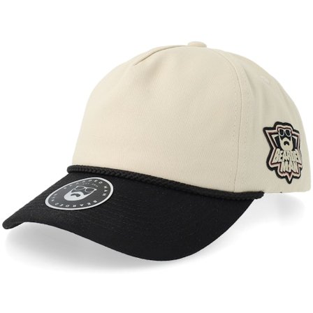 Bearded Man - Beige adjustable Czapka Z Daszkiem - Mascot Logo Rope Golfer Stone/Black A-frame Adjustable @ Hatstore