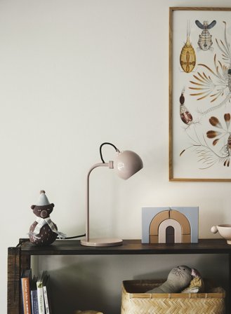 Ball single bordlampe H34 - blank nude